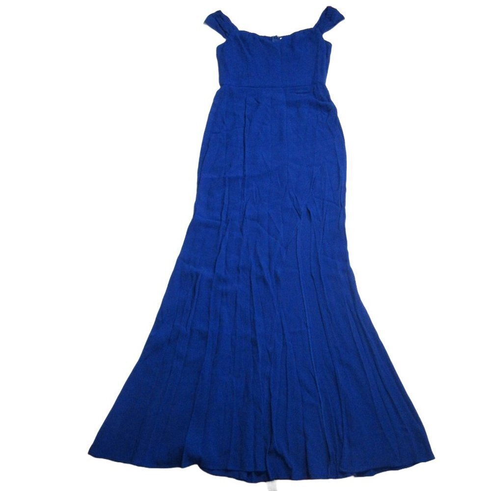 Nwt Reformation Marilyn Maxi In Royal Blue Off Shoulder Full Length Dress 6